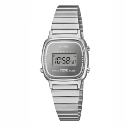 CASIO VINTAGE LA670WES-7A STAINLESS STEEL BAND DIGITAL WOMEN WATCH